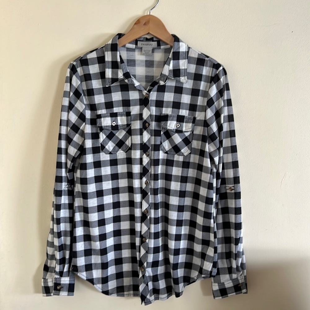 Checkered Flannel Black and White